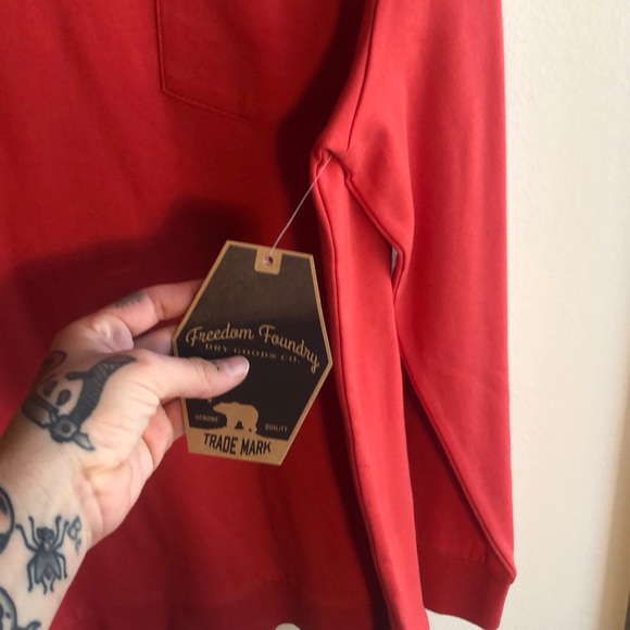 NWT Freedom foundry pullover orange/red men’s L - Picture 3 of 5